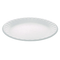 Placesetter Satin Non-Laminated Economy Foam Dinnerware, Plate, 9" dia, White, 500/Carton (YTH10009STEC)