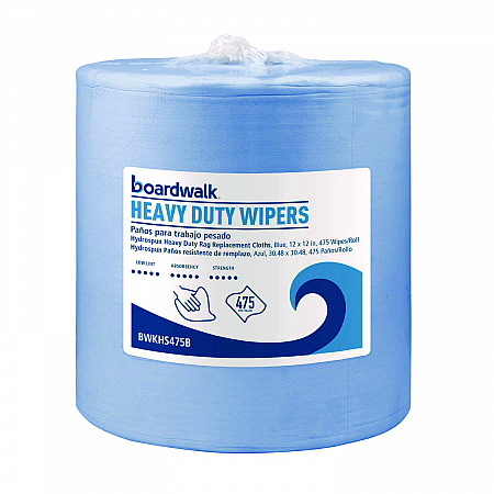 Hydrospun Wipers, 12 x 12, Blue, 475 Sheets/Roll (HS475B)