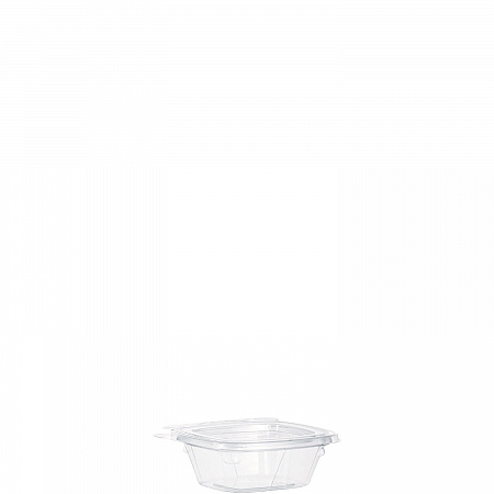 ClearPac SafeSeal Tamper-Resistant/Evident Containers, Flat Lid, 4 oz, 3.72 x 4.2 x 1.41, Clear, 100/Pack, 4 Packs/Carton (CH4DEF)