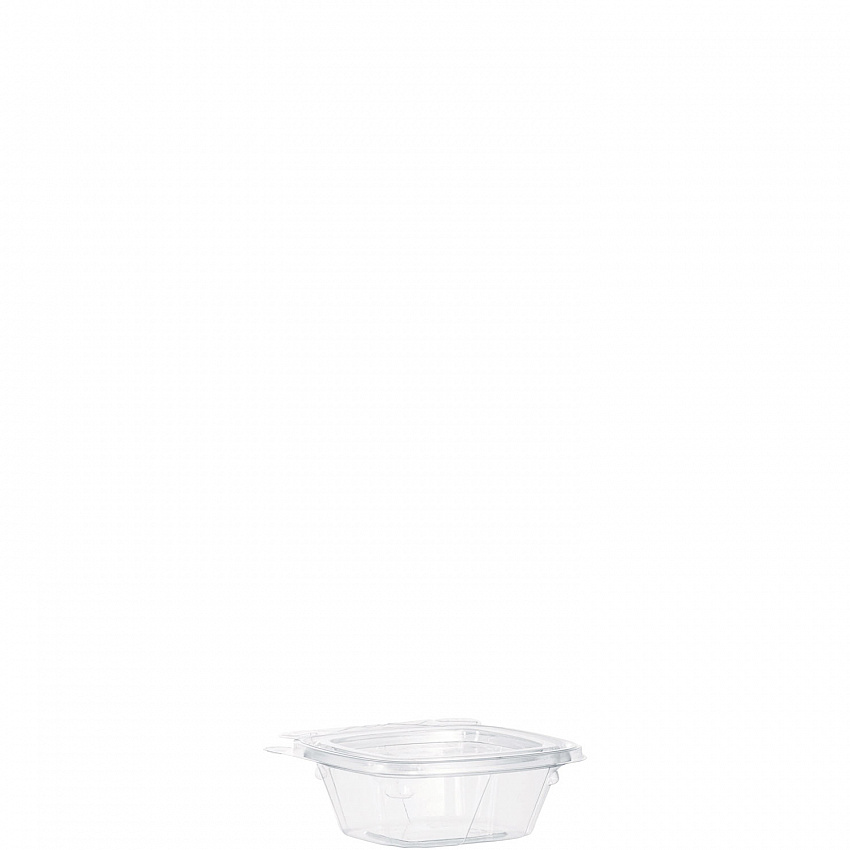 ClearPac SafeSeal Tamper-Resistant/Evident Containers, Flat Lid, 4 oz, 3.72 x 4.2 x 1.41, Clear, 100/Pack, 4 Packs/Carton (CH4DEF)