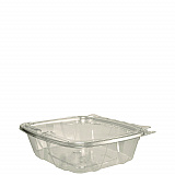 ClearPac SafeSeal rPET Tamper-Resistant/Evident Containers, Embossed Bottom, 24 oz, 6.37 x 7.15 x 1.86, Clear, 200/Carton (CH24DERF)