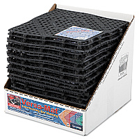 Versa-Mat Bar-Shelf Liner, Plastic, 12w x 12d x 0.25h, Black, 24/Carton (VM5280BK)