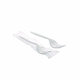 Fieldware Cutlery, Individually Wrapped, Mediumweight Fork, Plastic, White, 1,000/Carton (FKFWCH)