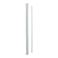 Giant Paper-Wrapped Straw, 10.25", Polypropylene, Translucent, 1,800/Carton (YSTWG1026)