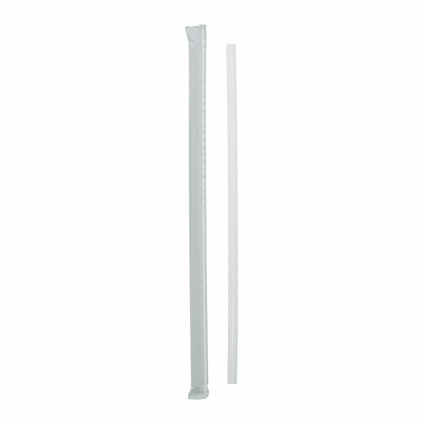 Giant Paper-Wrapped Straw, 10.25", Polypropylene, Translucent, 1,800/Carton (YSTWG1026)