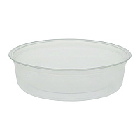 Microwavable Deli Containers, 6 oz, 4.6" Diameter x 1.3" h, Clear, Plastic, 500/Carton (PK6SC)