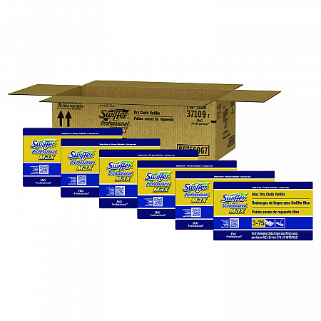 Max/XL Dry Refill Cloths, 17.88 x 10, White, 16/Box, 6 Boxes/Carton (37109)