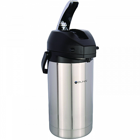 Lever Action Airpot, 101 oz, Stainless Steel/Black (AIRPOT30)
