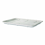 Meat and Produce Food Trays, 10.52 x 8.5 x 0.5, White, Sugarcane Fiber, 300/Carton (EPMP8SNFA)
