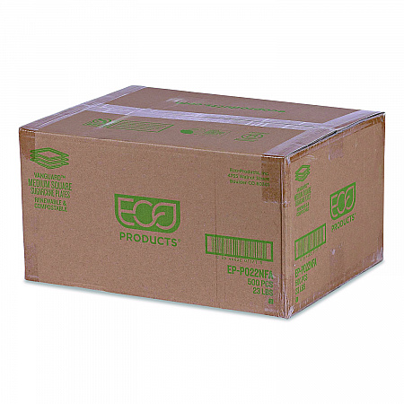 Vanguard Renewable and Compostable Sugarcane Plates, Plate, 7.87 x 7.87, White, 500/Carton (EPP022NFA)