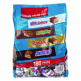 Minis Variety Pack, Chocolate, 49.44 oz Bag, 180 Pieces (22002451)