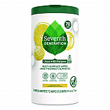 Multi-Surface Wipes, 7 x 7, Lemon Zest, White, 70 Wipes/Canister, 6/Carton (69657417)