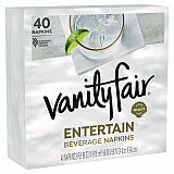 Entertain Beverage Napkins, 2-Ply, 9.8 x 9.8, White, 40/Pack, 12 Packs/Carton (35134)