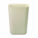 Fiberglass Wastebasket, 10 gal, Fiberglass, Beige (254400BG)
