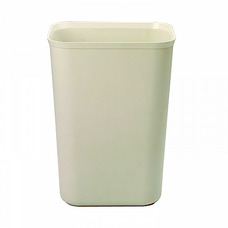 Fiberglass Wastebasket, 10 gal, Fiberglass, Beige (254400BG)