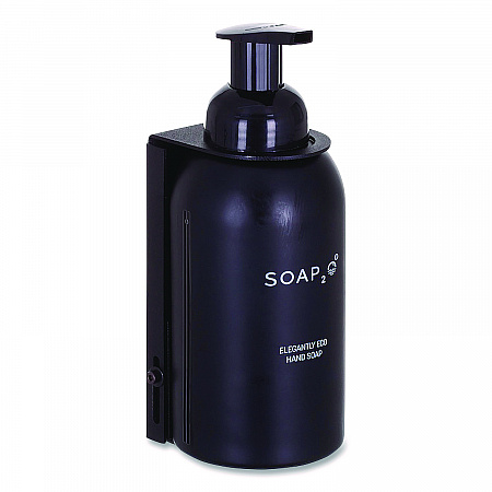 Eco Glass Bottle Soap Dispenser, 350 mL, Black (S2OMD350BDEA)