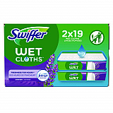 Sweeper TRAP + LOCK Wet Mop Cloth, 8 x 10, White, Lavender Scent, 38/Pack (00743)