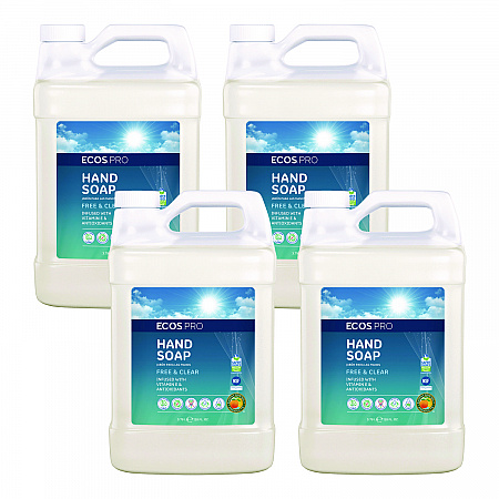 Liquid Hand Soap, Free and Clear, 1 gal, 4/Carton (PL966304CT)