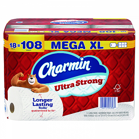 Ultra Strong Bathroom Tissue, Septic Safe, 2-Ply, White, 363 Sheets/Roll, 18 Rolls/Pack (04308)