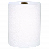 Universal 100% Recycled Fiber Hard Roll Paper Towels, 1-Ply, 8" x 800 ft, White, 6 Rolls/Carton (56158)