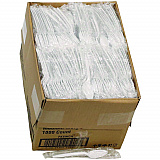 Fieldware Cutlery, Individually Wrapped, Mediumweight Spoon, Plastic, White, 1,000/Carton (FKSWCH)