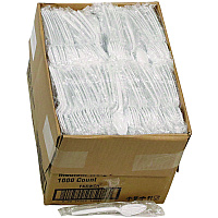 Fieldware Cutlery, Individually Wrapped, Mediumweight Spoon, Plastic, White, 1,000/Carton (FKSWCH)