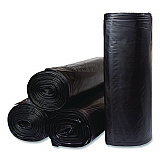 Low-Density Can Liners, 33 gal, 1.25 mil, 33" x 39", Black, Flat Pack, 250/Carton (ML3339)