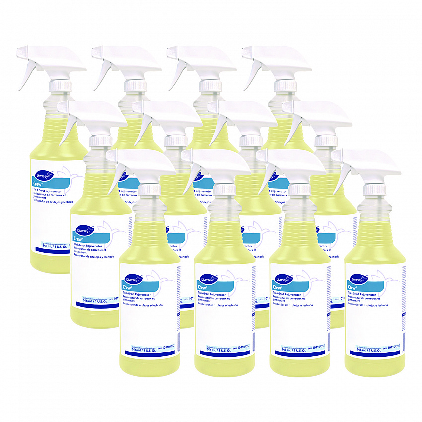 Crew Tile and Grout Rejuvenator, Chlorine Scent, 32 oz Spray Bottle, 12/Carton (101104392)