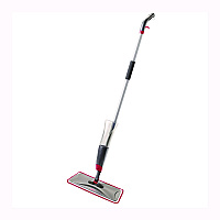 Reveal Microfiber Spray Mop Kit, Microfiber Head, 54.5" Silver/Black Handle (1M15GRYRD)