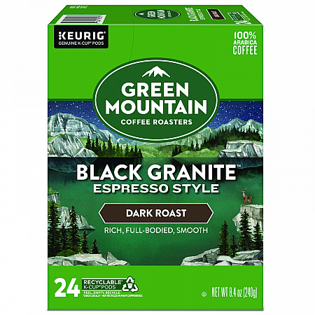 Black Granite Espresso Style K-Cups, 24/Box (9530)
