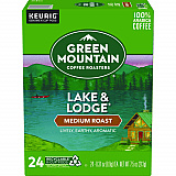 Lake and Lodge Coffee K-Cups, Medium Roast, 24/Box (6523)
