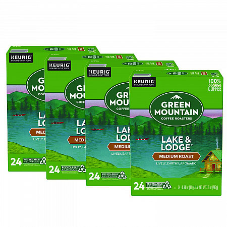 Lake and Lodge Coffee K-Cups, Medium Roast, 96/Carton (6523CT)