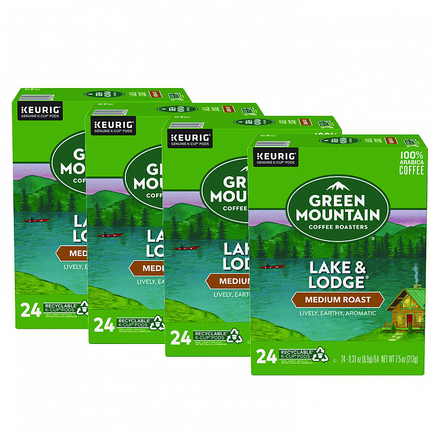 Lake and Lodge Coffee K-Cups, Medium Roast, 96/Carton (6523CT)