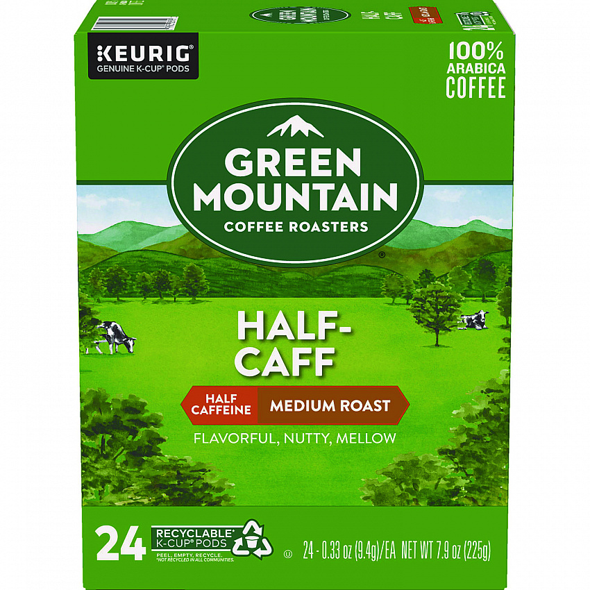 Half-Caff Coffee K-Cups, 24/Box (6999)