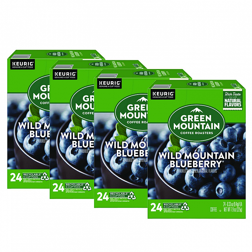 Fair Trade Wild Mountain Blueberry Coffee K-Cups, 96/Carton (6783CT)