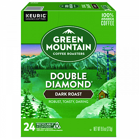 Double Black Diamond Extra Bold Coffee K-Cups, 24/Box (4066)