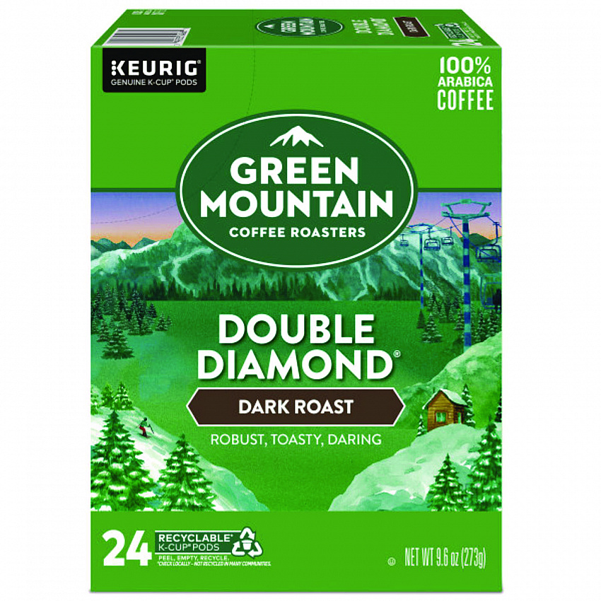 Double Black Diamond Extra Bold Coffee K-Cups, 24/Box (4066)