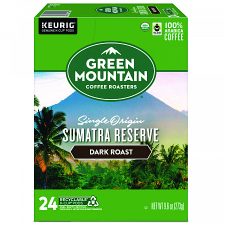 Fair Trade Organic Sumatran Extra Bold Coffee K-Cups, 24/Box (4060)