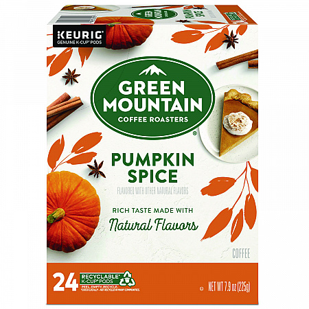 Fair Trade Certified Pumpkin Spice Flavored Coffee K-Cups, 24/Box (6758)