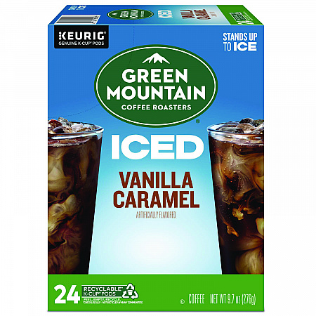 Vanilla Caramel Brew Over Ice Coffee K-Cups, 24/Box (9028)