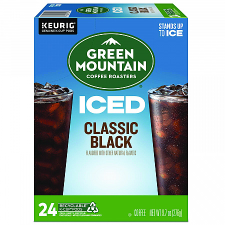 Classic Black Brew Over Ice Coffee K-Cups, 24/Box (9027)