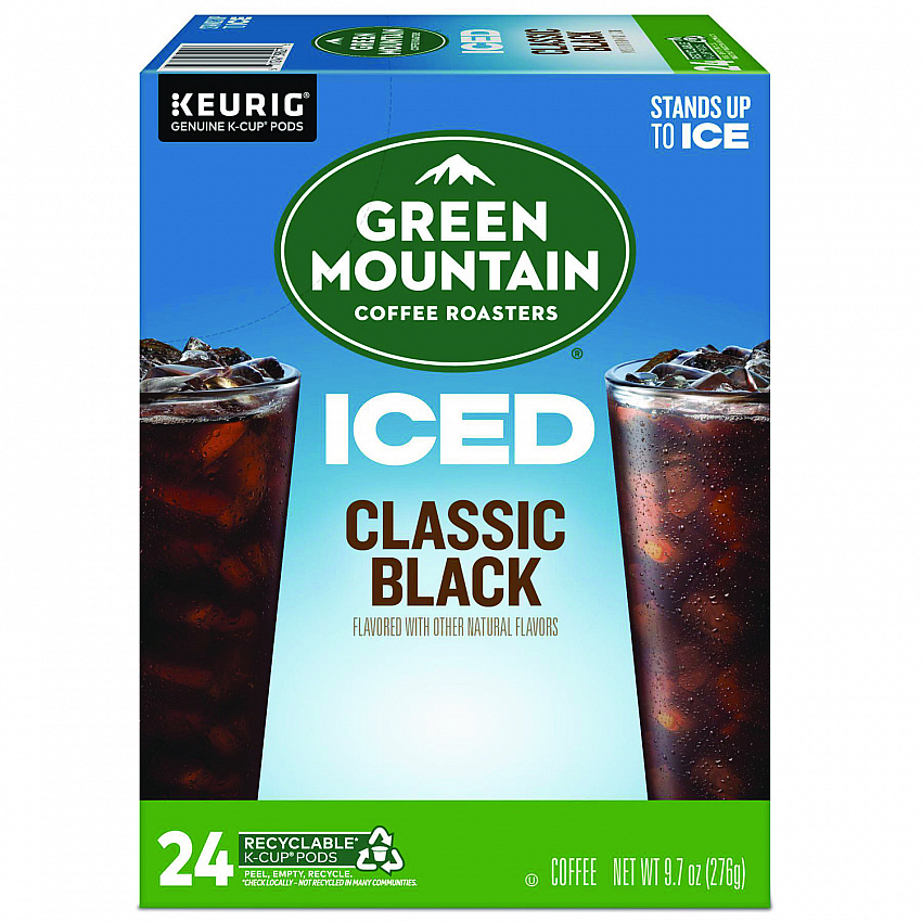 Classic Black Brew Over Ice Coffee K-Cups, 24/Box (9027)