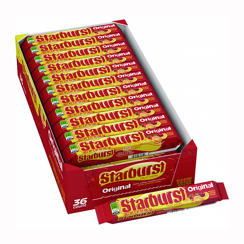 Original Fruit Chews, Cherry; Lemon; Orange; Strawberry, 12 Pieces/Pack, 36 Packs/Box (MMM01151)