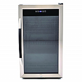 3 Cu. Ft. Refrigerator/Beverage Cooler, 18.75 x 19.5 x 33.75, Black/Stainless Steel Framed Glass Door (BCA306SSIS)