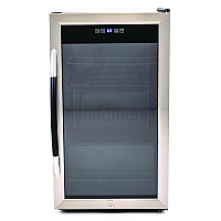 3 Cu. Ft. Refrigerator/Beverage Cooler, 18.75 x 19.5 x 33.75, Black/Stainless Steel Framed Glass Door (BCA306SSIS)