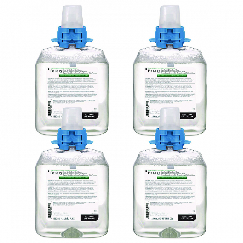 Green Certified Foam Hand Cleaner Refill, Fragrance-Free, 1,250 mL, 4/Carton (518204CT)