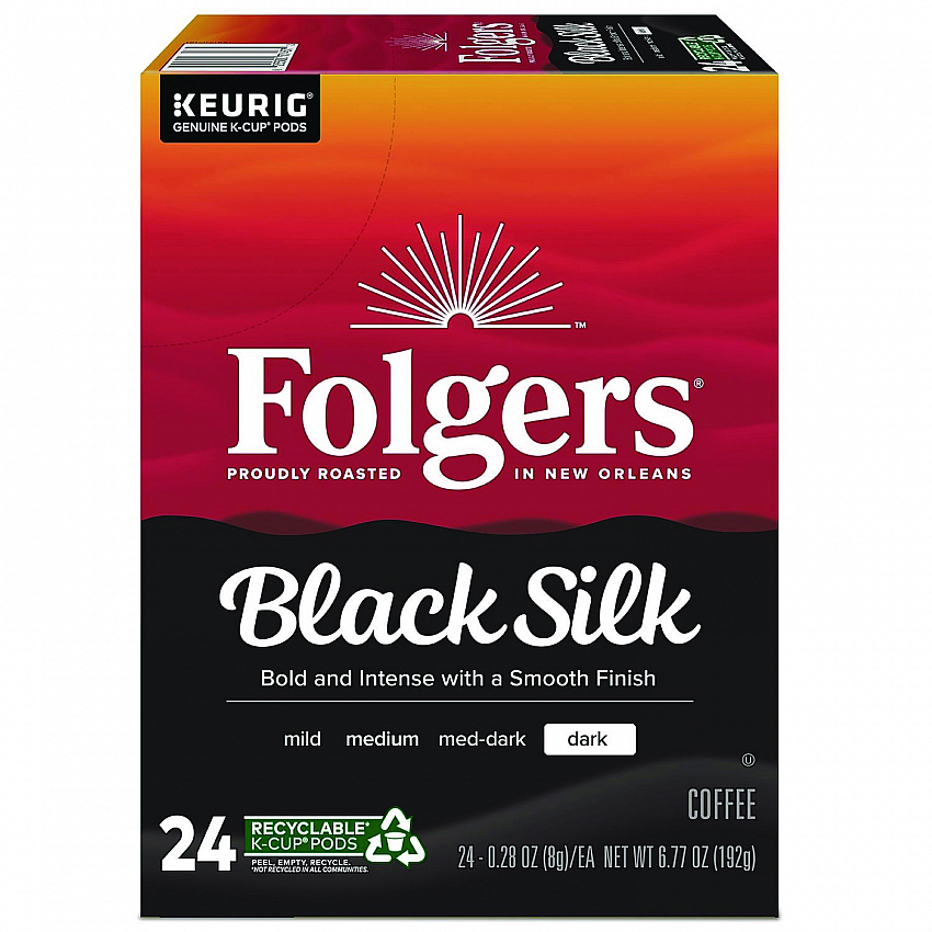 Gourmet Selections Black Silk Coffee K-Cups, 24/Box (6662)