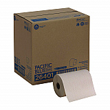 Pacific Blue Basic Recycled Paper Towel Roll, 1-Ply, 7.88 x 350 ft, Brown, 12 Rolls/Carton (26401)