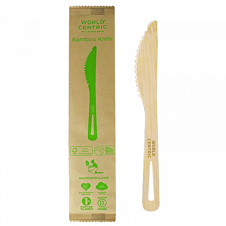 Bamboo Cutlery, Knife, Paper, Natural, 750/Carton (KNBBI)