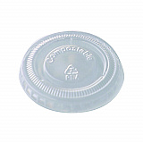 PLA Clear Cold Cup Lids, Fits 1 oz Portion Cups, Plastic, Clear, 3,000/Carton (CPLCS1SN)